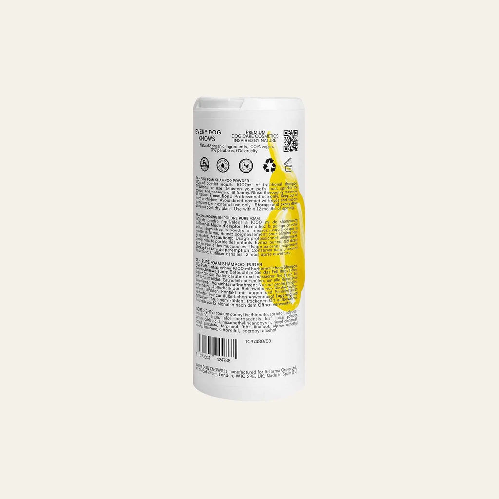 Pure Foam Shampoo Powder Every Dog Knows