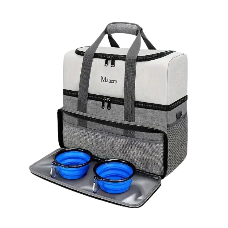 Dog Travel Bag Dual Layer with Bowls & Containers LPT